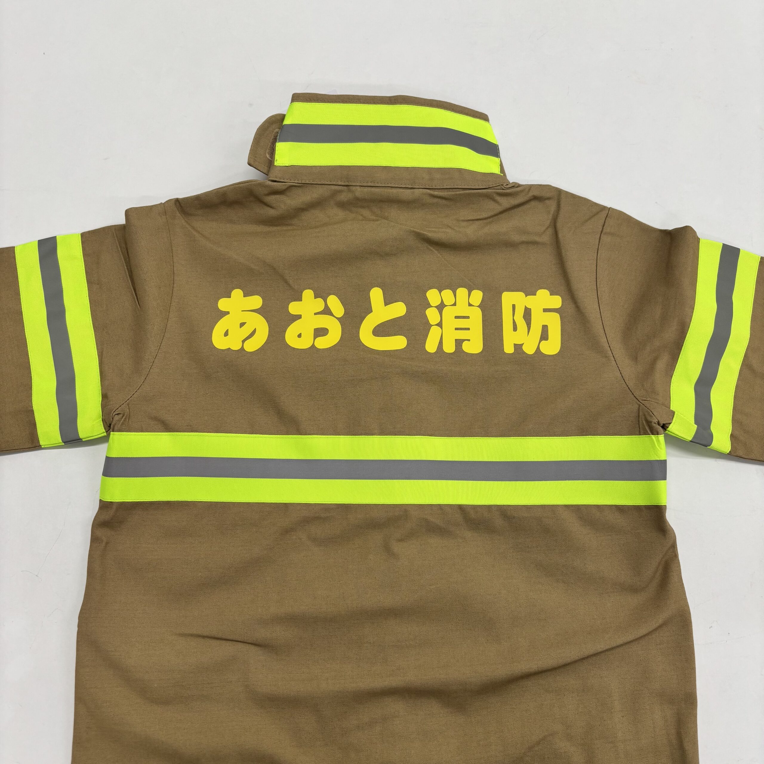 F.D.Kid’s　子供用防火服に背中プリントの加工のご依頼をいただきました。