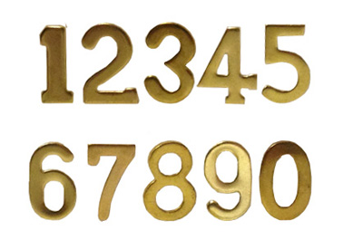金属数字衿章